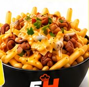 Bowl 5H frites et viande sauce fromagère